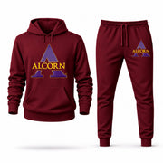 Men's Alcorn State Hoodie Joggers Set - Burgundy digital placement mockup