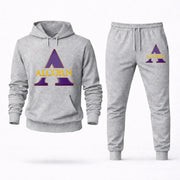 Men's Alcorn State Hoodie Joggers Set - Grey digital placement mockup
