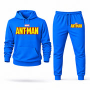Men's Ant-Man Hoodie Joggers Set in Azure; digital artwork placement mockup