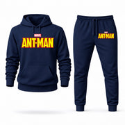 Men's Ant-Man Hoodie Joggers Set in Navy; digital artwork placement mockup