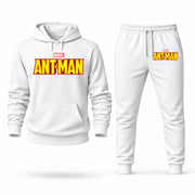 Men's Ant-Man Hoodie Joggers Set in White; digital artwork placement mockup
