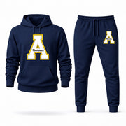 Men's App State Hoodie Joggers Set - Navy digital placement mockup