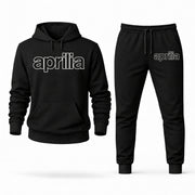 Men's Aprilia Hoodie Joggers Set - Black digital placement mockup