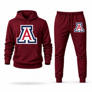 Men's Arizona Hoodie Joggers Set - Burgundy digital placement mockup