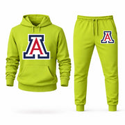 Men's Arizona Hoodie Joggers Set - Lime Green digital placement mockup