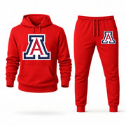 Men's Arizona Hoodie Joggers Set - Red digital placement mockup