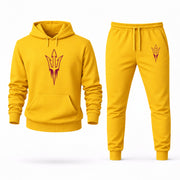 Men's Arizona State Hoodie Joggers Set - Yellow digital placement mockup
