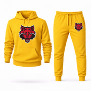 Men's Arkansas State Hoodie Joggers Set - Yellow digital placement mockup