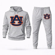 Men's Auburn Hoodie Joggers Set - Grey digital placement mockup