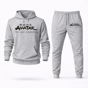 Men's Avatar The Last Airbender Hoodie Joggers Set - Grey digital placement mockup