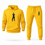 Men's Bane Hoodie Joggers Set in Yellow; digital artwork placement mockup