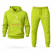 Men's Beauty and the Beast Hoodie Joggers Set - Lime Green digital placement mockup