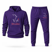 Men's Beauty and the Beast Hoodie Joggers Set - Purple digital placement mockup