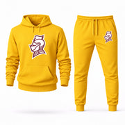 Men's Bellarmine Hoodie Joggers Set - Yellow digital placement mockup