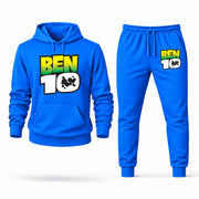 Men's Ben 10 Hoodie Joggers Set - Azure digital placement mockup