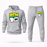 Men's Ben 10 Hoodie Joggers Set - Grey digital placement mockup