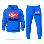 Men's Beta Hoodie Joggers Set - Azure digital placement mockup