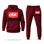 Men's Beta Hoodie Joggers Set - Burgundy digital placement mockup