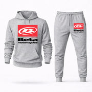 Men's Beta Hoodie Joggers Set - Grey digital placement mockup