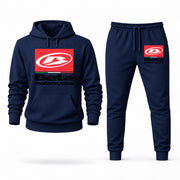 Men's Beta Hoodie Joggers Set - Navy digital placement mockup