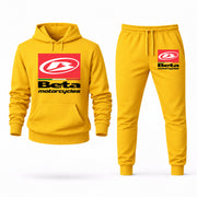 Men's Beta Hoodie Joggers Set - Yellow digital placement mockup