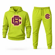 Men's Bethune-Cookman Hoodie Joggers Set - Lime Green digital placement mockup