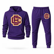Men's Bethune-Cookman Hoodie Joggers Set - Purple digital placement mockup