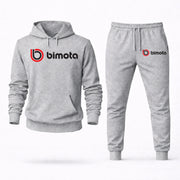 Men's Bimota Hoodie Joggers Set - Grey digital placement mockup