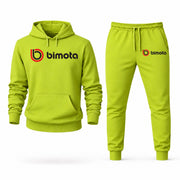 Men's Bimota Hoodie Joggers Set - Lime Green digital placement mockup