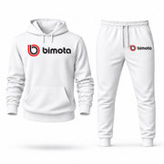 Men's Bimota Hoodie Joggers Set - White digital placement mockup