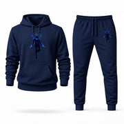 Men's Blue Beetle Hoodie Joggers Set - Navy digital placement mockup