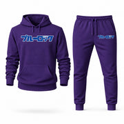 Men's Blue Lock Hoodie Joggers Set - Purple digital placement mockup