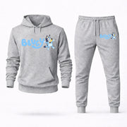Men's Bluey Hoodie Joggers Set - Grey digital placement mockup
