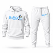 Men's Bluey Hoodie Joggers Set - White digital placement mockup