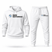 Men's BMW Motorrad Hoodie Joggers Set - White digital placement mockup
