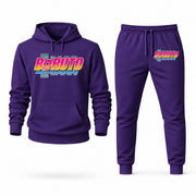 Men's Boruto Hoodie Joggers Set - Purple digital placement mockup