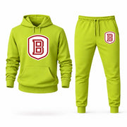 Men's Bradley Hoodie Joggers Set - Lime Green digital placement mockup