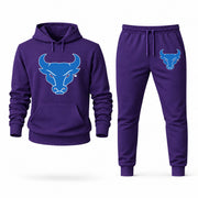 Men's Buffalo Hoodie Joggers Set - Purple digital placement mockup