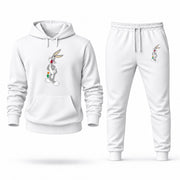 Men's Bugs Bunny Hoodie Joggers Set - White digital placement mockup