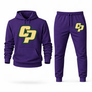 Men's Cal Poly Hoodie Joggers Set - Purple digital placement mockup