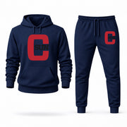 Men's Cal State Northridge Hoodie Joggers Set - Navy digital placement mockup