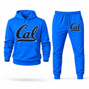 Men's California Hoodie Joggers Set - Azure digital placement mockup