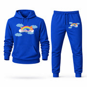Men's Care Bears Hoodie Joggers Set - Blue digital placement mockup