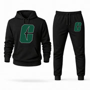 Men's Charlotte Hoodie Joggers Set - Black digital placement mockup