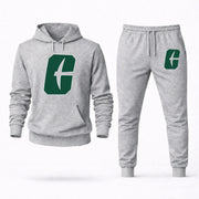 Men's Charlotte Hoodie Joggers Set - Grey digital placement mockup