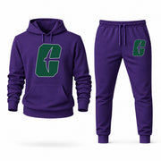 Men's Charlotte Hoodie Joggers Set - Purple digital placement mockup