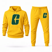 Men's Charlotte Hoodie Joggers Set - Yellow digital placement mockup