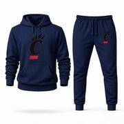 Men's Cincinnati Hoodie Joggers Set - Navy digital placement mockup