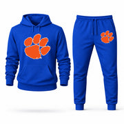Men's Clemson Hoodie Joggers Set - Blue digital placement mockup