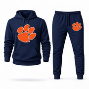 Men's Clemson Hoodie Joggers Set - Navy digital placement mockup